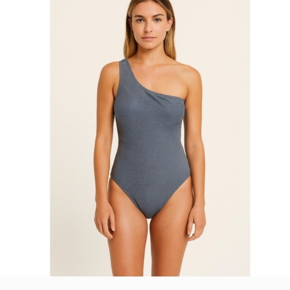NWT Revolve Rumer Seafoam Cassidy Maillot One Shoulder One Piece Swimsuit. Sz S